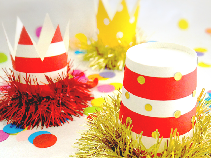 クリスマスパーティーやバースデーに!紙コップで作る、簡単パーティーハットの作り方<br>|by kidsparty karen