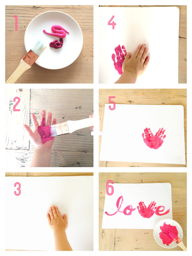 バレンタインの手形アートの作り方｜ARCHDAYS