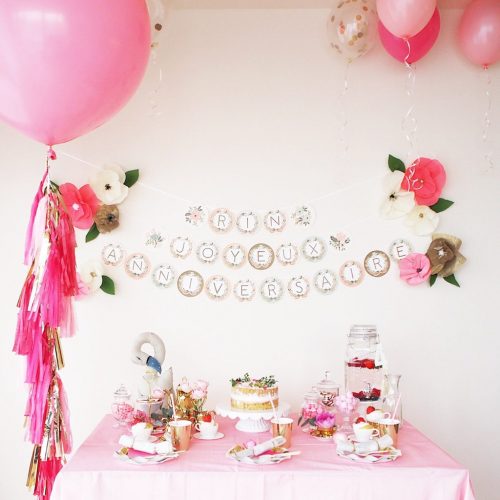 PINK BOTANICAL PARTY｜４歳｜女の子｜ボタニカル｜お誕生日｜バースデーパーティー事例｜Tokyo Flamingo｜ARCH DAYS