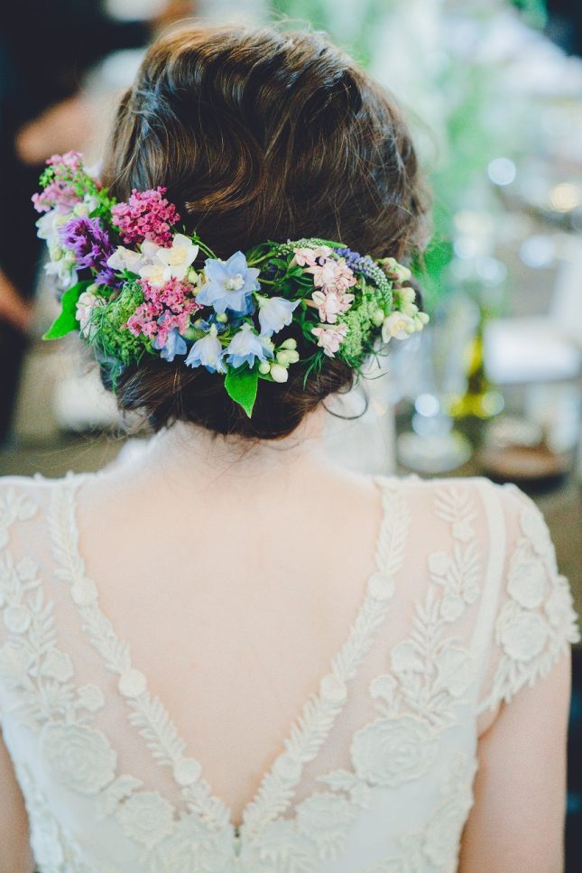 花嫁 髪型 小花