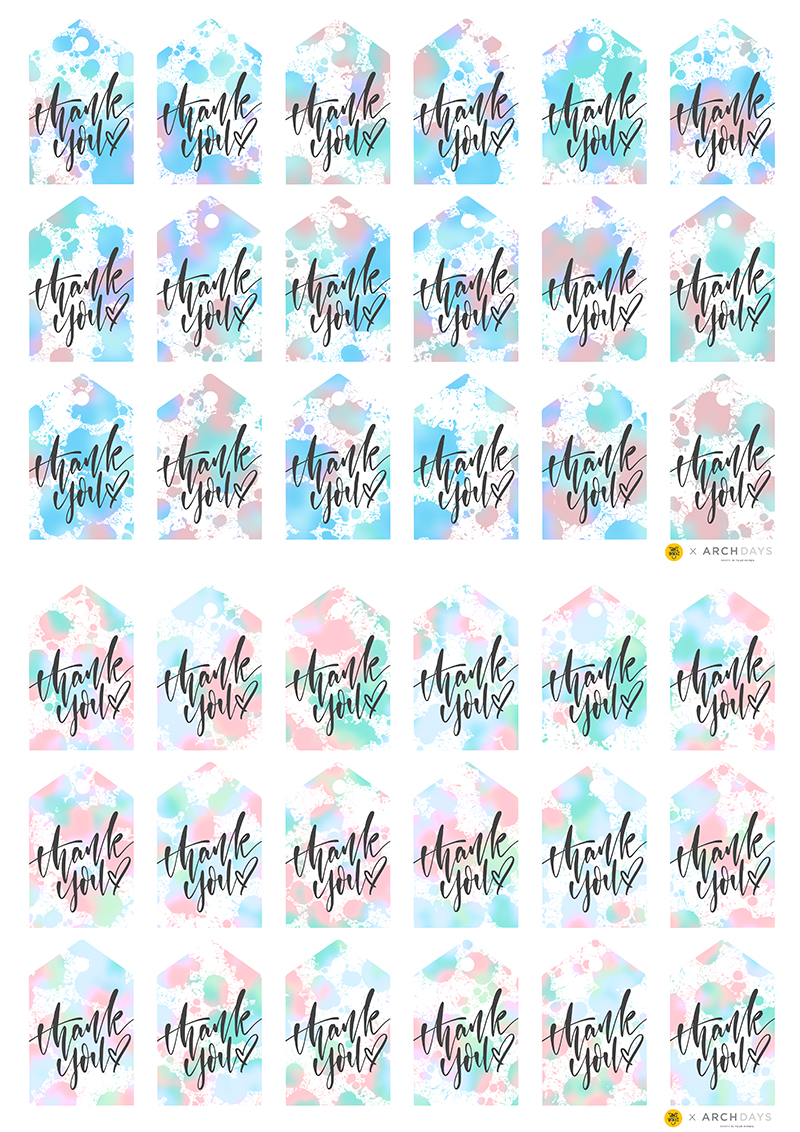 プロクリエイトで作ったThank Youタグ