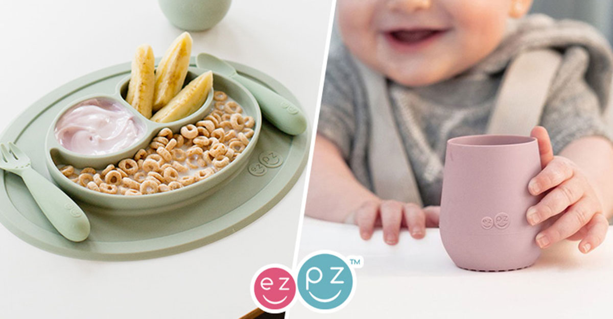 ひっくり返らないベビー食器「ezpz」|ミニフィーディングセット&タイニーカップが日本上陸!