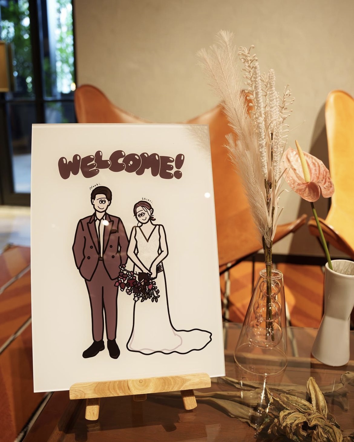 似顔絵イラスト」でオリジナリティある結婚式に！おしゃれなイラスト
