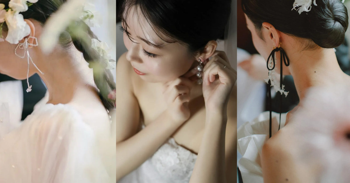 「たらりと揺れる」花嫁アクセが結婚式のトレンド!パール,リボン,フラワーモチーフのおしゃれなイヤリング10選