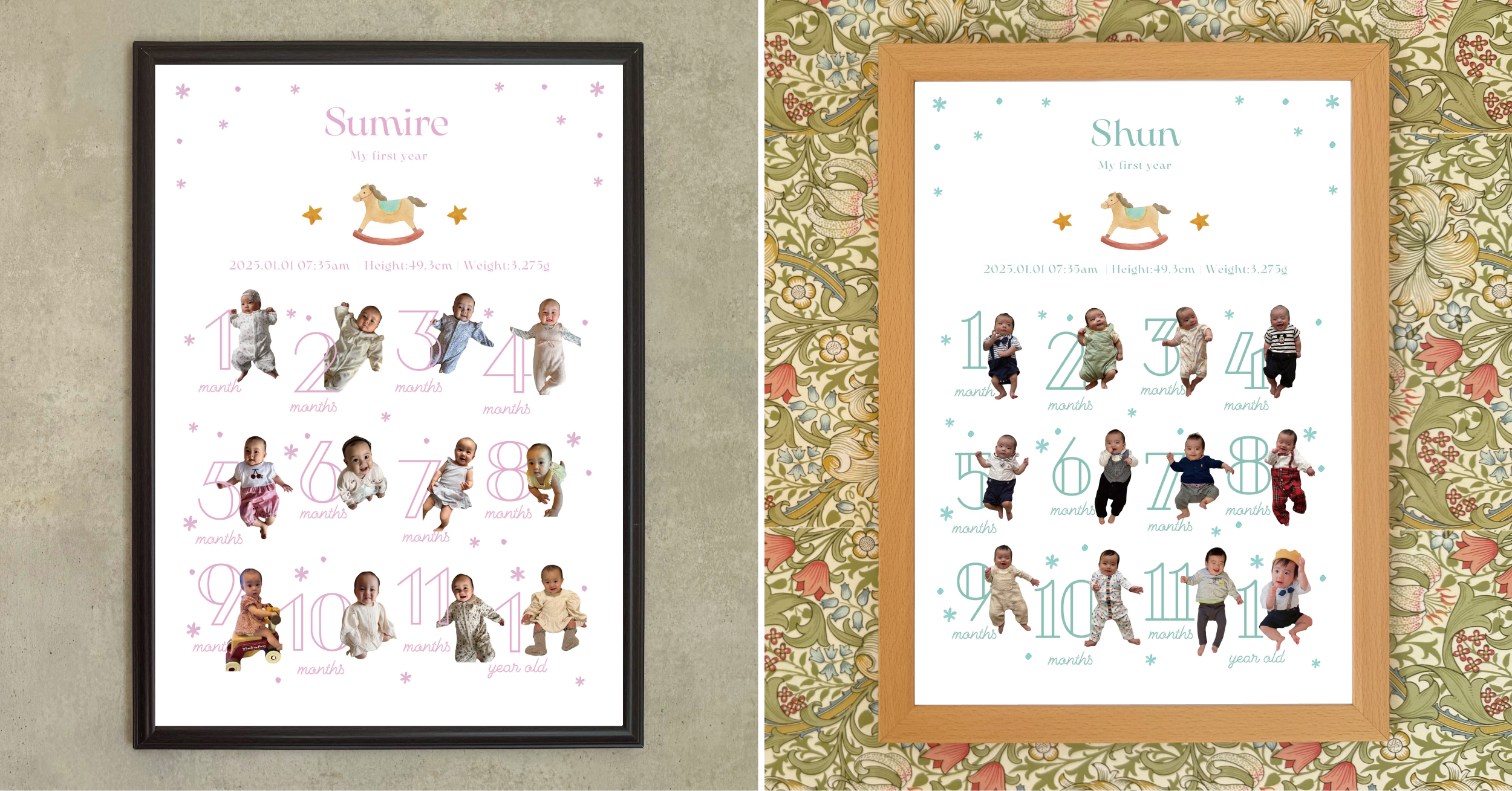 【無料テンプレート】Canvaで簡単！ARCH DAYSオリジナル赤ちゃんの成長記録ボード | 水彩デザイン